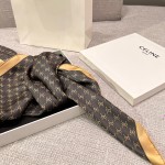 𝐂𝐞𝐥𝐢𝐧𝐞 "The Arc de Triomphe" coffee color 100% silk