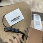 Burberry Reversible Check Fringed Cashmere Scarf 100% Cashmere