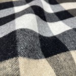 Burberry Reversible Check Fringed Cashmere Scarf 100% Cashmere