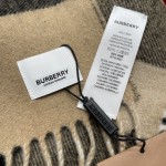 Burberry Reversible Check Fringed Cashmere Scarf 100% Cashmere
