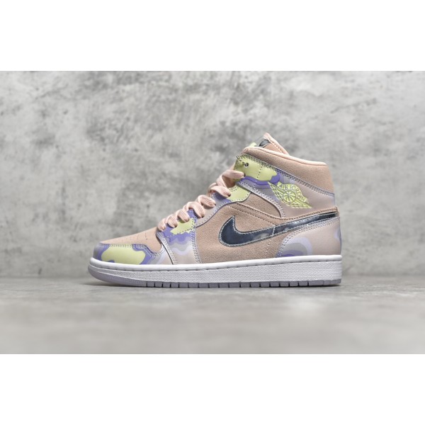 Air Jordan 1 MiD Silver Pink