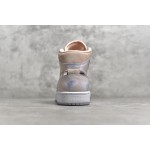 Air Jordan 1 MiD Silver Pink