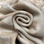 𝐅𝐞𝐧𝐝𝐢 Double-sided Cashmere Scarf with Big Tassel and Big Logo 100% Cashmere