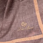 𝐋𝐨𝐫𝐨 𝐩𝐢𝐚𝐧𝐚 Ring Fleece Scarf "Forest" caramel 100% cashmere