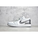 Air Jordan 1 White Silver Low Top