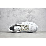 Air Jordan 1 White Silver Low Top