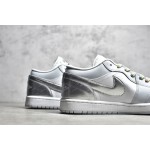 Air Jordan 1 White Silver Low Top