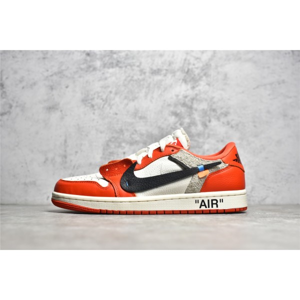 Air Jordan AJ1 Low Orange and White