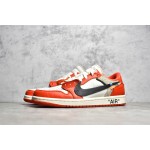 Air Jordan AJ1 Low Orange and White