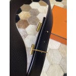 Hermes stainless steel double row diamond hanging buckle