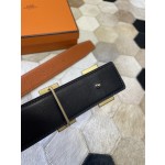 Hermes stainless steel double row diamond hanging buckle