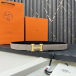 Hermes Reversible Belt in Swift and Epsom Calfskin