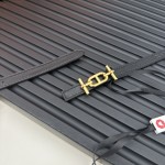 Reversible belt in Hermes Swift and perforated Epsom calfskin