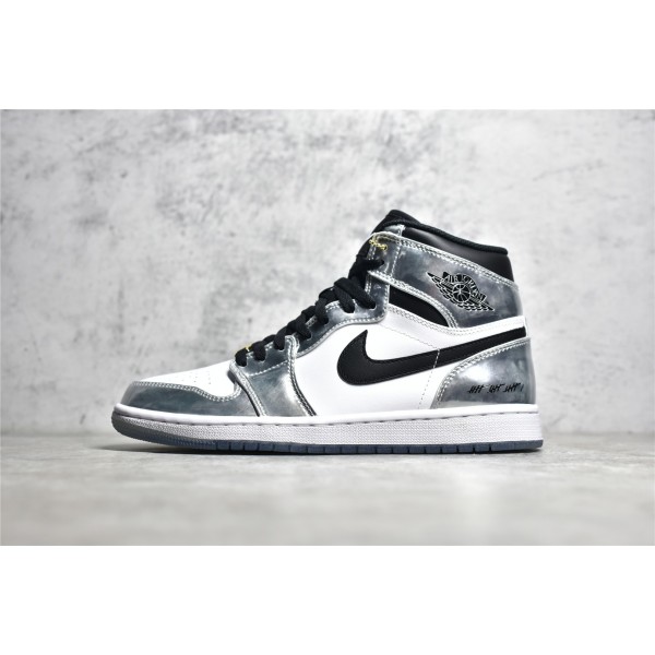 Air Jordan 1 "Pass The Torch" Leonard White Silver Plated
