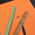 Reversible belt in Hermes Swift and perforated Epsom calfskin