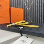 Reversible belt in Hermes Swift and perforated Epsom calfskin