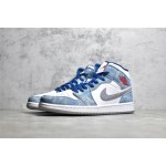 Air Jordan 1 MiD Washed Blue