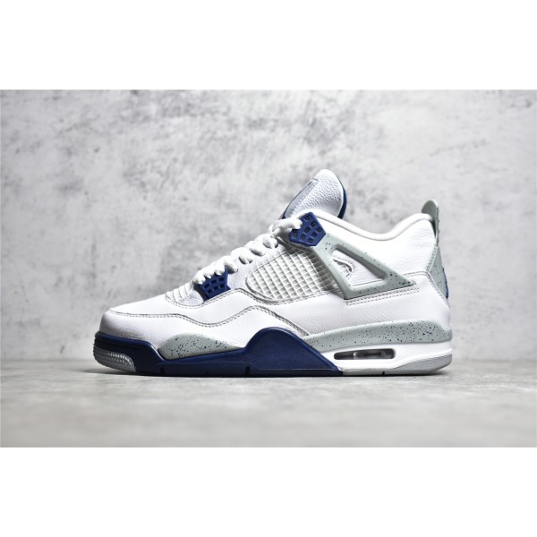 Air Jordan 4 Retro "Midnight Navy" Witblauw/Nachtblauw
