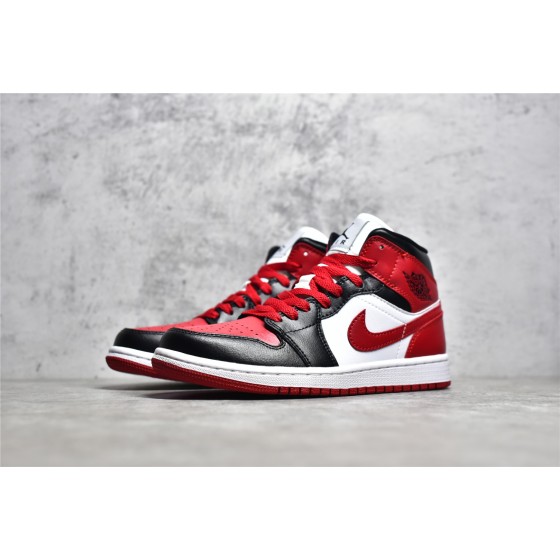 Air Jordan 1 MiD Black and Red Toe