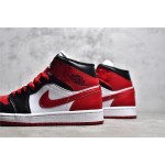 Air Jordan 1 MiD Black and Red Toe