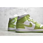 Air Jordan 1 MiD in snakeskin green
