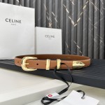 CELINE WESTERN medium belt in smooth calfskin