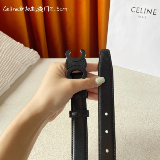 CELINE new leather Arc de Triomphe buckle ladies belt