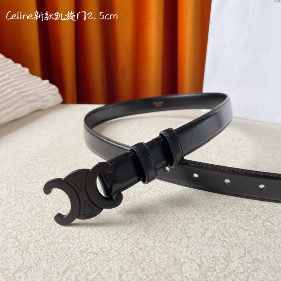 CELINE new leather Arc de Triomphe buckle ladies belt