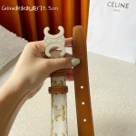CELINE new leather Arc de Triomphe buckle ladies belt