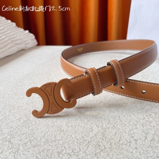 CELINE new leather Arc de Triomphe buckle ladies belt