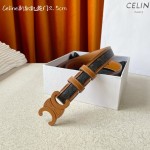 CELINE new leather Arc de Triomphe buckle ladies belt