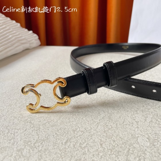 CELINE new leather Arc de Triomphe buckle ladies belt