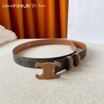 CELINE new leather Arc de Triomphe buckle ladies belt