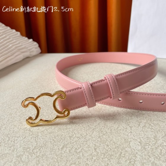 CELINE new leather Arc de Triomphe buckle ladies belt