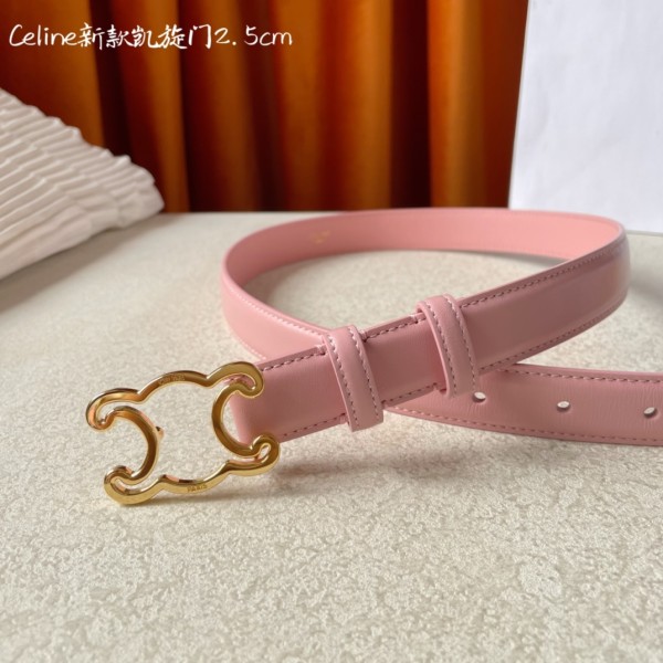 CELINE new leather Arc de Triomphe buckle ladies belt