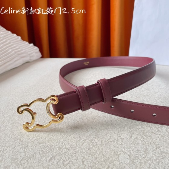 CELINE new leather Arc de Triomphe buckle ladies belt
