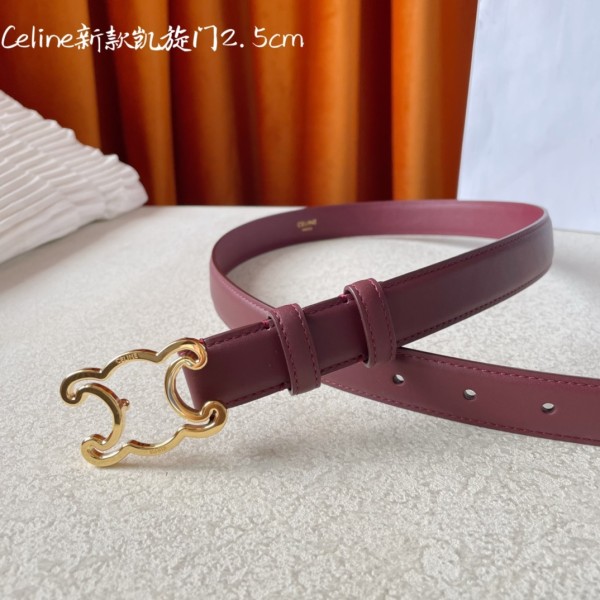 CELINE new leather Arc de Triomphe buckle ladies belt