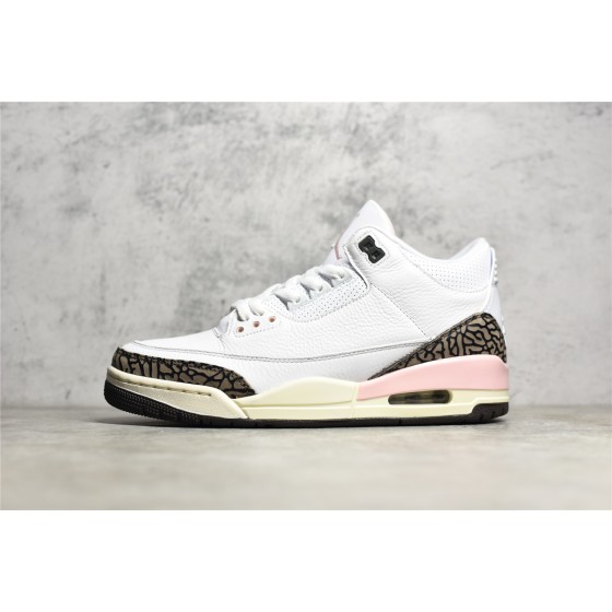 Air Jordan 3 Retro "Dark Mocha" Sakura White Brown Pink