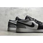 Air Jordan 1 Grey and Black Low Top