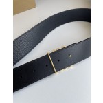 LOEVE stainless steel logo pattern metal buckle with top layer cowhide reversible