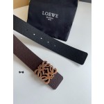 LOEVE stainless steel logo pattern metal buckle with top layer cowhide reversible