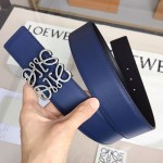 LOEVE stainless steel logo pattern metal buckle with top layer cowhide reversible