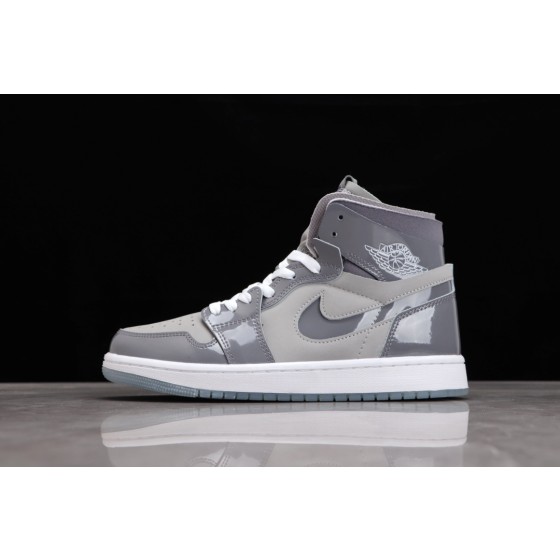 Air Jordan 1 Zoom CMFT AJ1 Joe 1 Patent Leather Grey