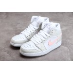 Air Jordan 1 Mid white and grey powder
