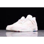 Air Jordan 4 "Canvas" beige and white canvas