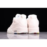 Air Jordan 4 "Canvas" beige and white canvas