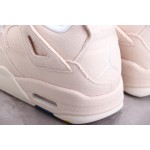 Air Jordan 4 "Canvas" beige and white canvas
