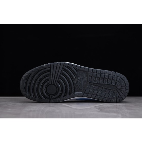 Air Jordan 1 Low Black and White University Blue Hook"