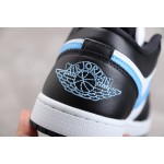 Air Jordan 1 Low Black and White University Blue Hook"