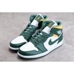 Air Jordan 1 Mid White Yellow Green